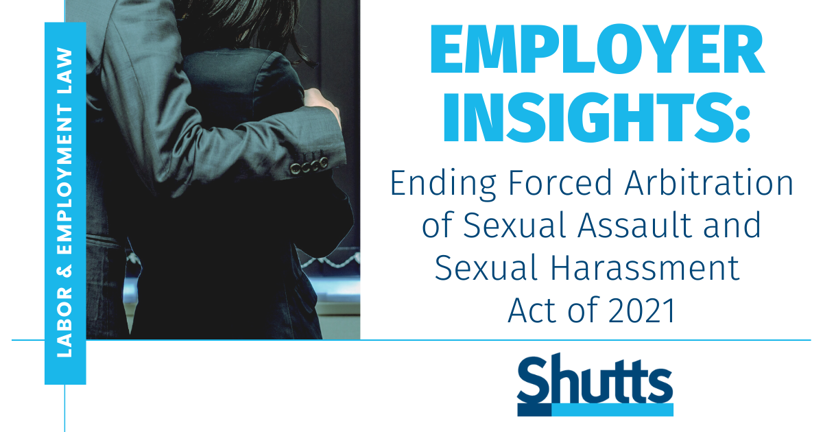 Ending Forced Arbitration Of Sexual Assault And Sexual Harassment Act